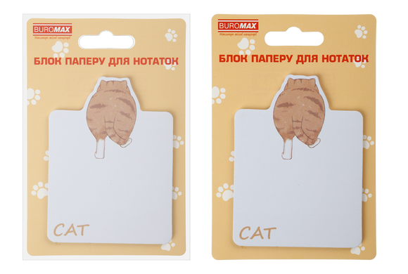 Блок для нотаток LAZY CAT, з кл.шаром, 70х94 мм, 30 арк
