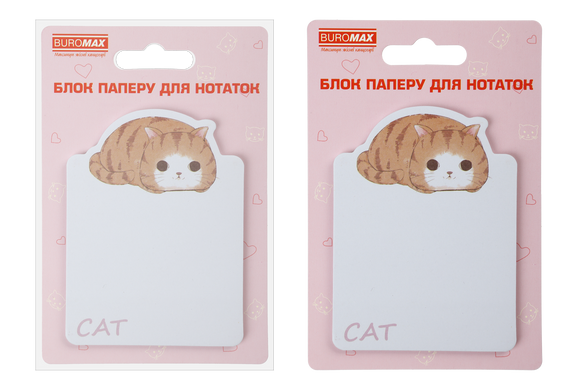 Блок для нотаток LAZY CAT, з кл.шаром, 70х94 мм, 30 арк