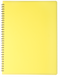 Книжка записн. на пруж. "GLOSS" А4, 80арк.,кл., пластик.обкл., жовтий