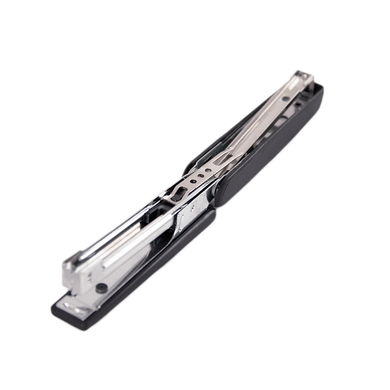 Степлер пластиковий RUBBER TOUCH до 12арк.(скоби №10), голубий, Блакитний