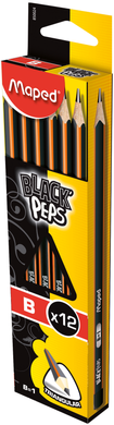 Олівець графітовий BLACK PEPS B, без гумки, коробка з підвісом