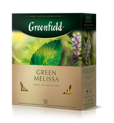 Чай зелений Green Melissa 1,5гр.х100шт, "Greenfield", пакет