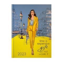 Щоденник датований 2023 WOMEN, А5, св. синій, Жовтий