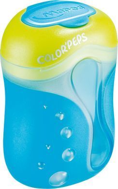 Чинка з контейнером COLOR PEPS, 2 отв., дисплей, асорті