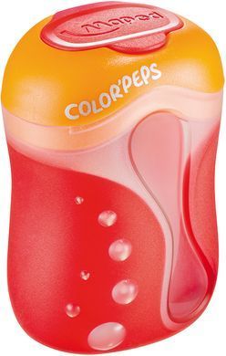 Чинка з контейнером COLOR PEPS, 2 отв., дисплей, асорті