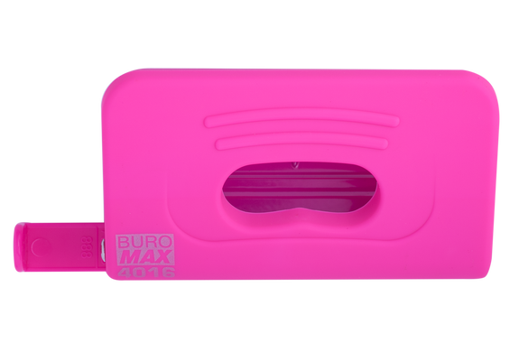 Діркопробивач пластиковий RUBBER TOUCH(до 10арк.), рожевий, Рожевий
