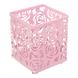 Підставка для ручок квадратна, ROSE, PASTEL, металева, рожева