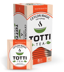 Чай чорний TOTTI Tea «Магія Цейлону», пакетований, 2г*25*32