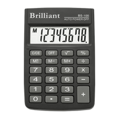 Калькулятор кишеньковий BS-100 8р., 1-пит, Чорний