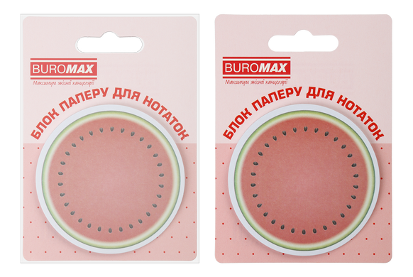 Блок для нотаток FRUITS, з кл.шаром, 70х70 мм, 30 арк