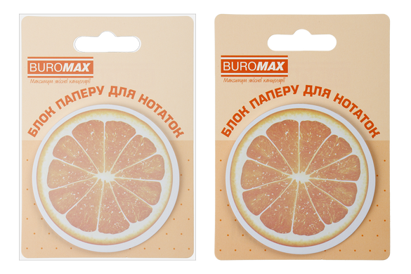 Блок для нотаток FRUITS, з кл.шаром, 70х70 мм, 30 арк