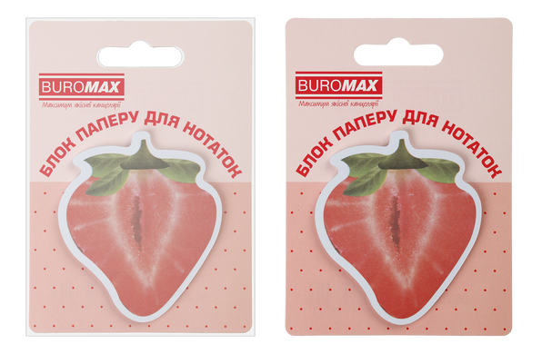 Блок для нотаток FRUITS, з кл.шаром, 70х70 мм, 30 арк