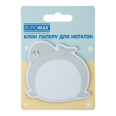 Блок для нотаток FUNNY ANIMALS, з кл.шаром, 75х75 мм, 30 арк