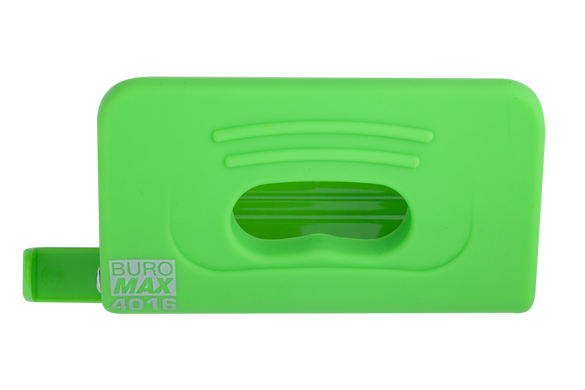 Діркопробивач пластиковий RUBBER TOUCH(до 10арк.), св-зелений, Зелений