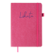 Блокнот діловий LIBRETA А5, 96л, клітинка, обкладинка штучна шкіра, малиновий