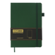 Блокнот діловий BRIEF А5, 96л, крапка, обкладинка штучна шкіра, зелений