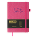 Блокнот діловий LIBRETA А5, 96л, клітинка, обкладинка штучна шкіра, малиновий