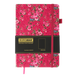 Блокнот діловий CHERIE А5, 96л, чистий, обкладинка штучна шкіра, малиновий