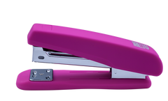 Степлер пластиковий RUBBER TOUCH до 20арк., (скоби №24; 26), рожевий, Рожевий