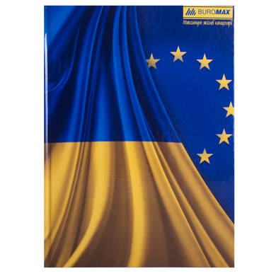 Книга обліку Укр. симв. 96 аркКліт.оф.(тв. лам. обл), А4, Асорті
