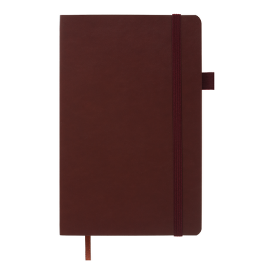 Книга записна PRIMO 125*195, 96 арк., клітинка, обкл. штучна шкіра, коричневий
