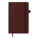 Книга записна PRIMO 125*195, 96 арк., клітинка, обкл. штучна шкіра, коричневий