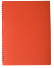 Книжка записн. на пруж. "GLOSS" А4, 80арк.,кл., пластик.обкл., червоний