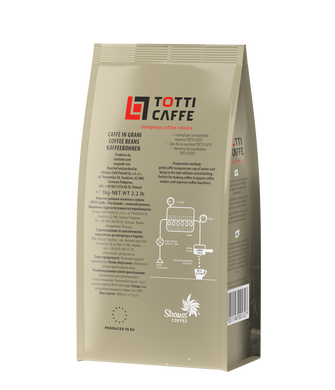 Кава в зернах TOTTI Caffe PIU GRANDE, пакет 1000г*6 (PL)