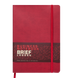 Блокнот діловий BRIEF LOGO2U А5, 96арк., клітинка, обкладинка зі штучної шкіри, червоний, Червоний