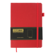 Блокнот діловий BRIEF А5, 96л, крапка, обкладинка штучна шкіра, червоний