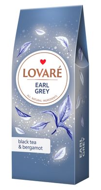 Чай чорний 80г, лист, "Earl Grey", LOVARE