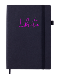 Блокнот діловий LIBRETA А5, 96 арк., крапка, обкл. штучна шкіра, чорний, Чорний