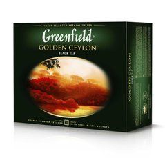 Чай чорний 2г*50, пакет, "Golden Ceylon", GREENFIELD
