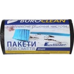 Пакети для сміття 35л/50шт, міцні, чорні BuroClean EuroStandart