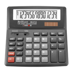 Калькулятор BS-314 14р., 2-пит, Чорний