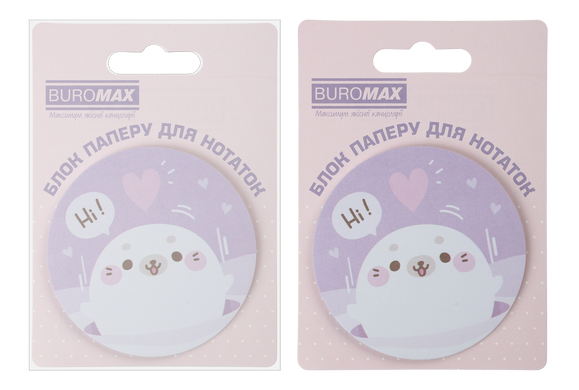 Блок для нотаток CUTE SEAL, з кл.шаром, діам. 70 мм, 30 арк