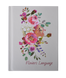 Блокнот FLOWERS LANGUAGE, А-6, 64л., кл., тв. обкл., мат. лам.+лак, білий перламутр, Білий