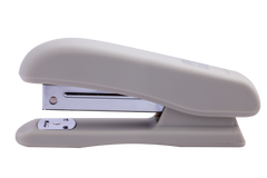 Степлер пластиковий RUBBER TOUCH до 20арк., (скоби №24; 26), сірий, Сірий