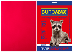 Папір кольоровий А4, 80г/м2, DARK бордовий, 20л., бордовый