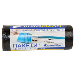 Пакети для сміття 60л/20шт, міцні, чорні BuroClean EuroStandart