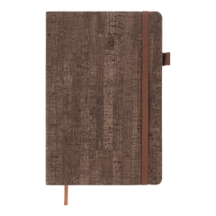Блокнот діловий WOOD А5, 96л, клітинка, обкладинка штучна шкіра, бежевий