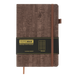 Блокнот діловий WOOD А5, 96л, клітинка, обкладинка штучна шкіра, бежевий