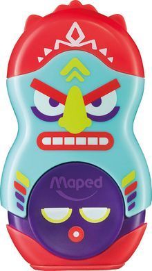 Чинка з контейнером та ластиком Loopy Fancy Totem, 1 отв., дисплей