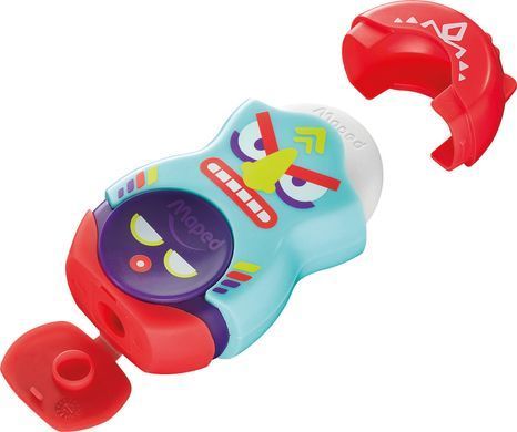 Чинка з контейнером та ластиком Loopy Fancy Totem, 1 отв., дисплей