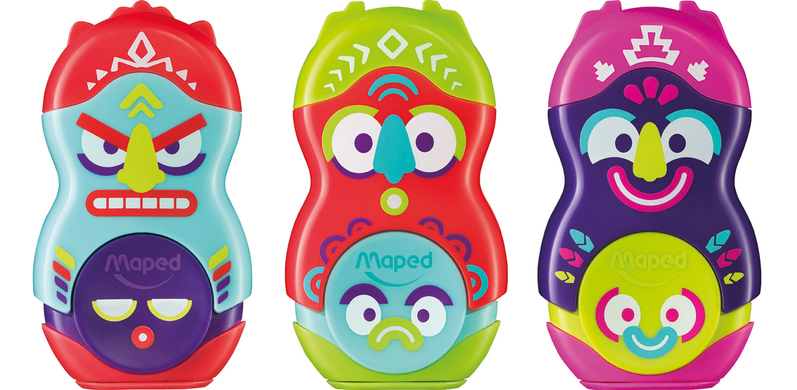 Чинка з контейнером та ластиком Loopy Fancy Totem, 1 отв., дисплей