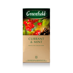 Чай чорний Currant & Mint 2гх25шт, "Greenfield ", пакет