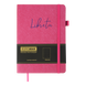 Блокнот діловий LIBRETA А5, 96л, крапка, обкладинка штучна шкіра, малиновий