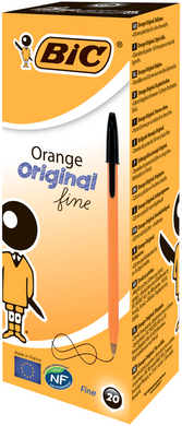 Ручка "Orange", чорна, 20 шт/уп, Чорний