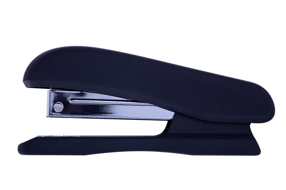 Степлер пластиковий RUBBER TOUCH до 20арк., (скоби №24; 26), чорний, Чорний
