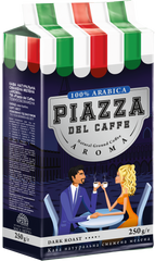 Кава мелена "Aroma" 250 г, Piazza del Caffe темного обсмаження